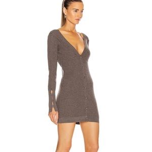 JACQUEMUS Le Cardigan Lauris Brown Dress
